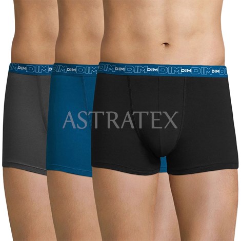 3 pack pnskch boxerek DIM Cotton Stretch - Boxerky, Pnsk prdlo,  Boxerky,  Jednobarevn boxerky