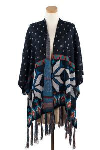 Dámské Poncho Blue