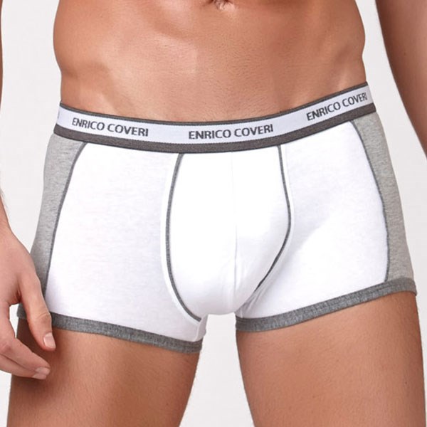Pnsk boxerky Enrico Coveri 1003 White - Pnsk prdlo, Pnsk prdlo,  Boxerky,  Vcebarevn boxerky